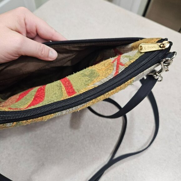 Danny K. Tapestry Crossbody‎ Bag Multicolor Adjustable Strap Zipper Compartments - Picture 5 of 16